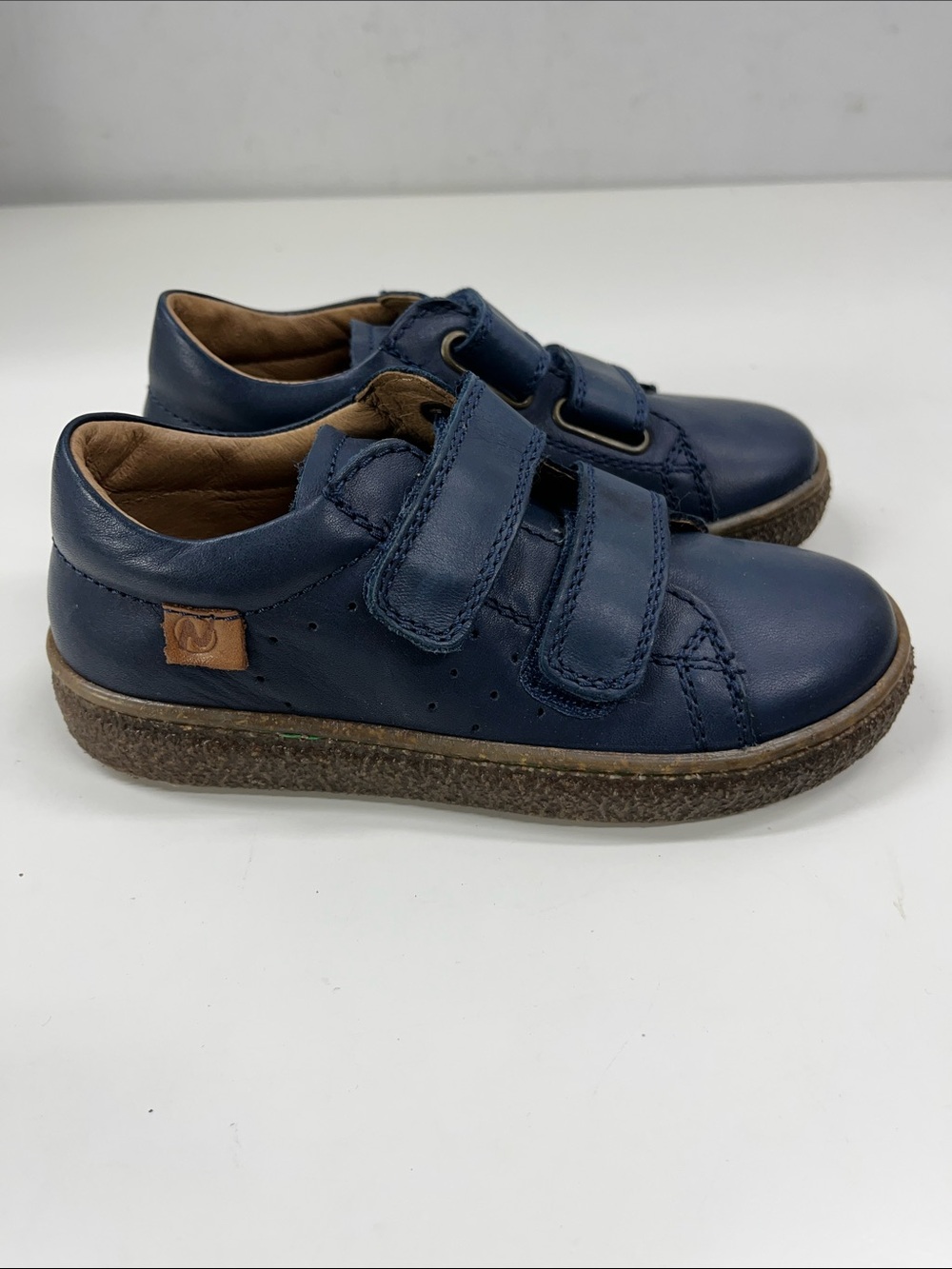 New Naturino Kids' Boy’s Carex Sneaker Shoes in Navy Leather Size 28 (US 11.5)